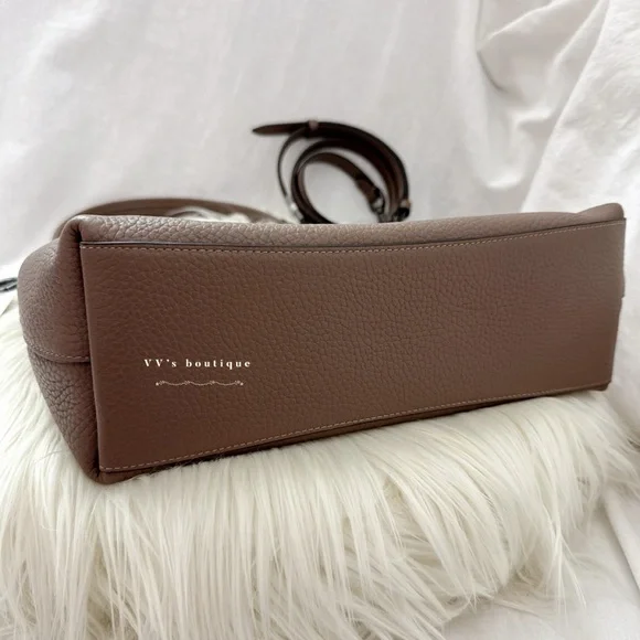 NWT Coach Laurel Shoulder Bag Soft Pebble Leather Dark Stone Taupe Brown CR148 - Picture 6 of 13